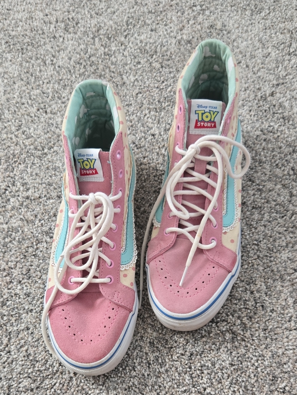 Vans Toy Story DISNEY/PIXAR Vans Pink and Mint High-Top Sneakers
